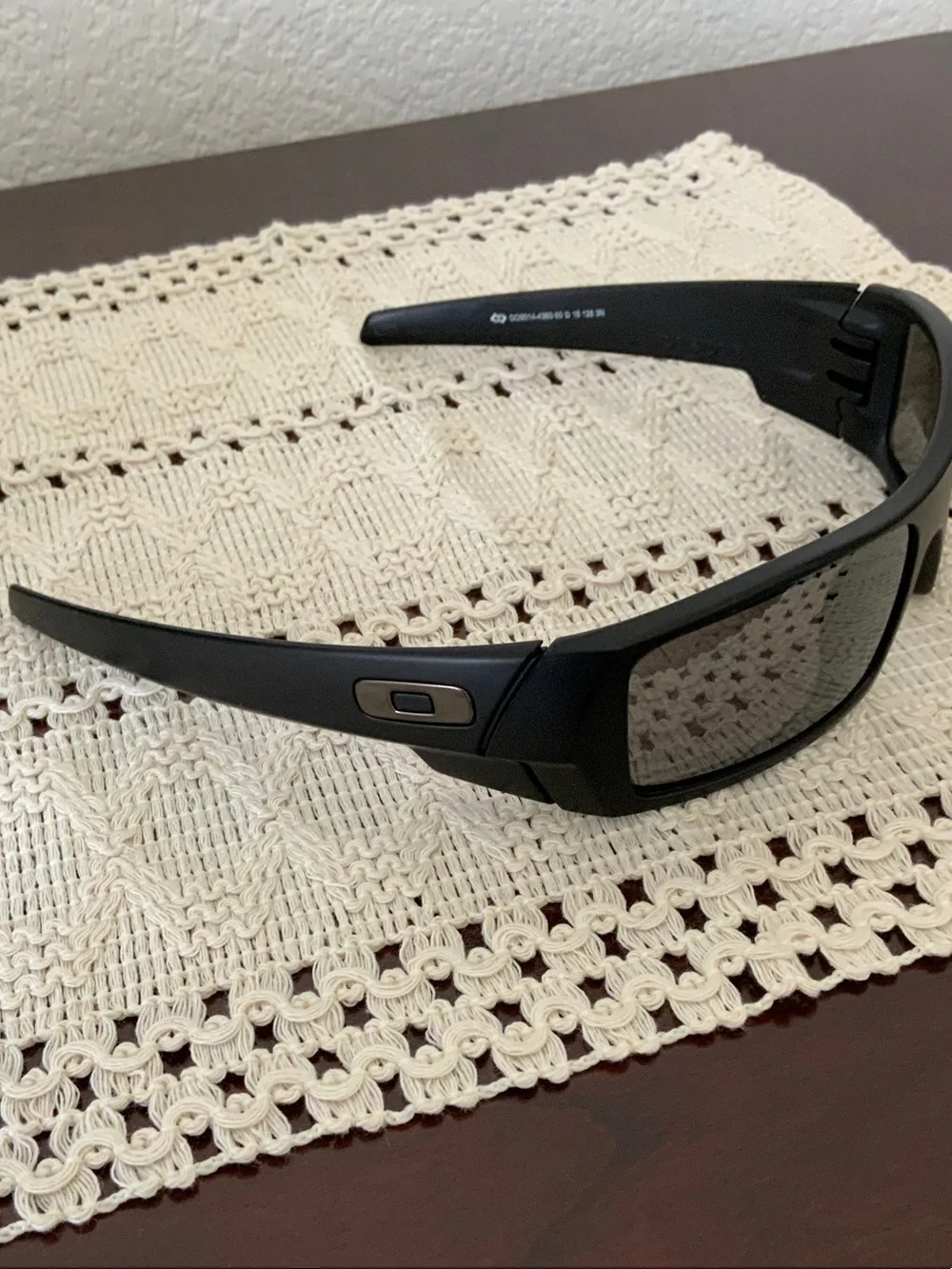 Oakley Matte Black Polarized Wrap Sunglasses